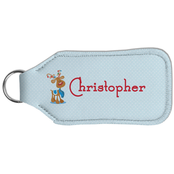 Reindeer Sanitizer Holder Keychain - Large (Back)