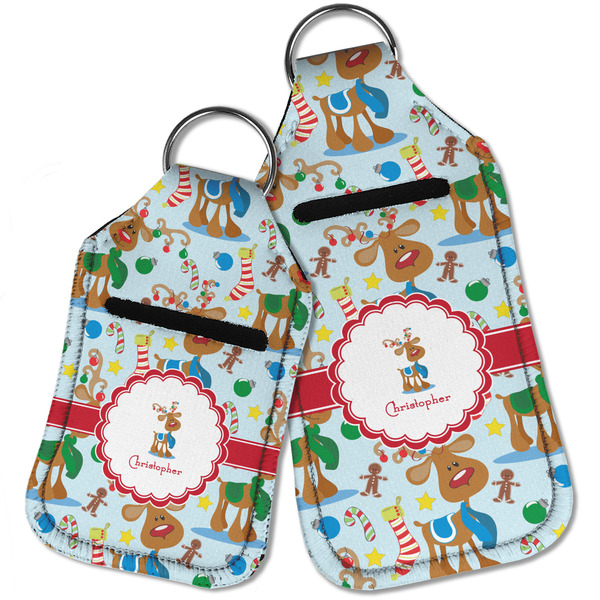 Reindeer Sanitizer Holder Keychain - Parent Main