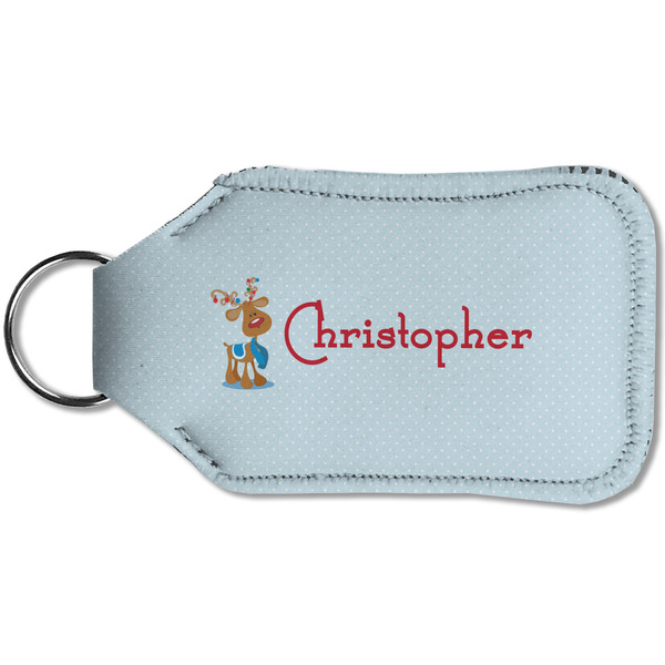Reindeer Sanitizer Holder Keychain - Small (Back)