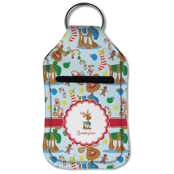 Reindeer Sanitizer Holder Keychain - Small (Front Flat)
