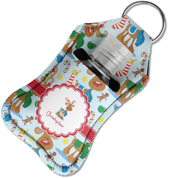 Reindeer Sanitizer Holder Keychain - Small in Case