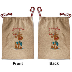 Reindeer Santa Sack - Front & Back (Personalized)