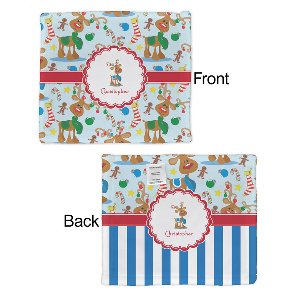 Reindeer Security Blanket - Front & Back View