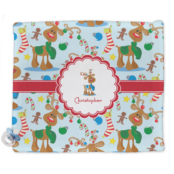 Custom Reindeer Security Blanket - Single Sided (Personalized)