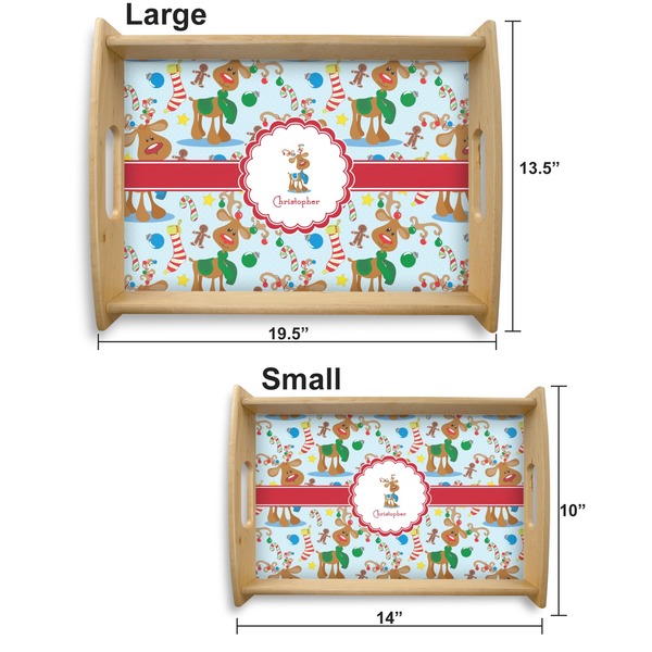 Reindeer Serving Tray Wood Sizes