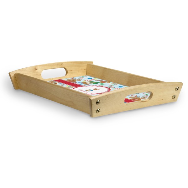 Reindeer Serving Tray Wood Small - Corner