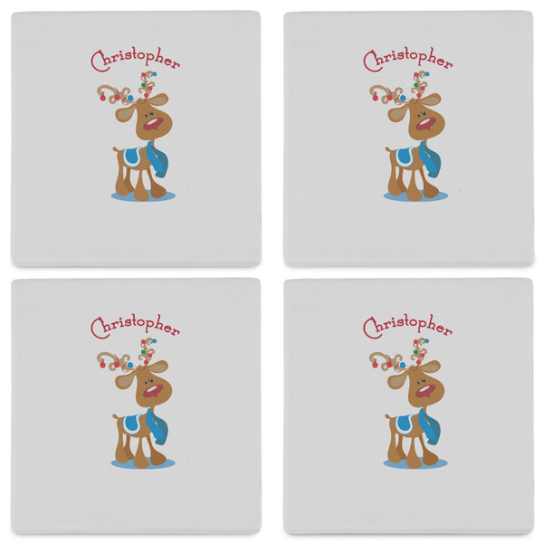 Reindeer Set of 4 Sandstone Coasters - See All 4 View