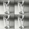 Reindeer Set of Four Engraved Beer Glasses - Individual View