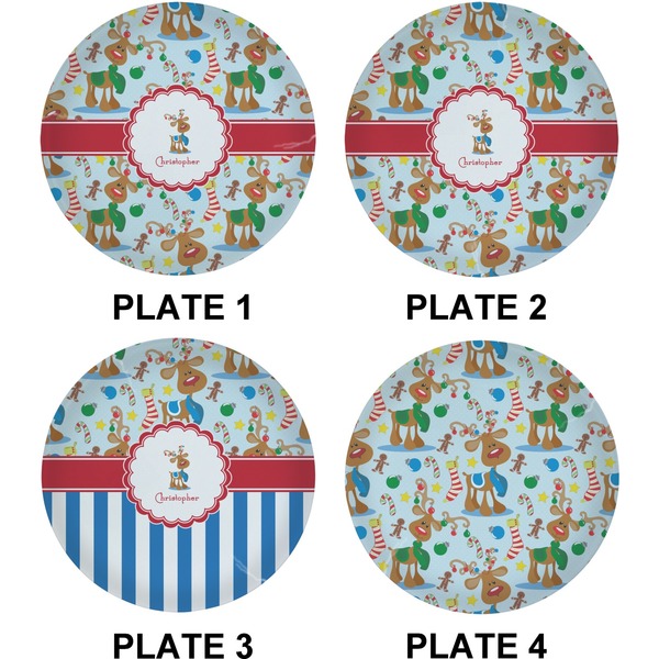 Reindeer Set of Lunch / Dinner Plates (Approval)
