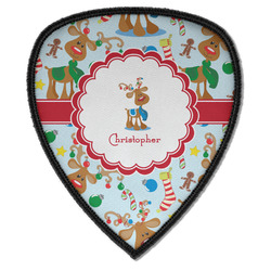 Reindeer Iron on Shield Patch A w/ Name or Text