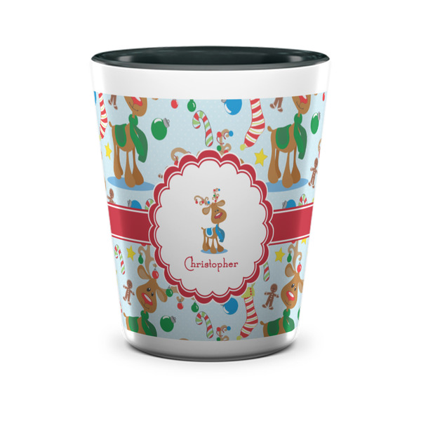 Reindeer Shot Glass - Two Tone - FRONT