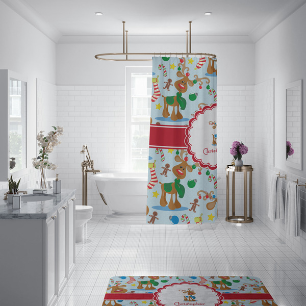 Reindeer Shower Curtain - Custom Size