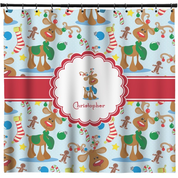 Custom Reindeer Shower Curtain - Custom Size (Personalized)