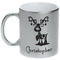 Reindeer Metallic Silver Mug (Personalized)
