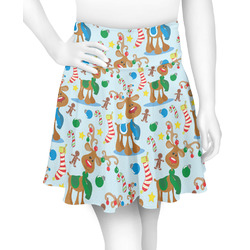 Reindeer Skater Skirt - X Large (Personalized)
