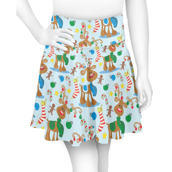 Custom Reindeer Skater Skirt - Medium