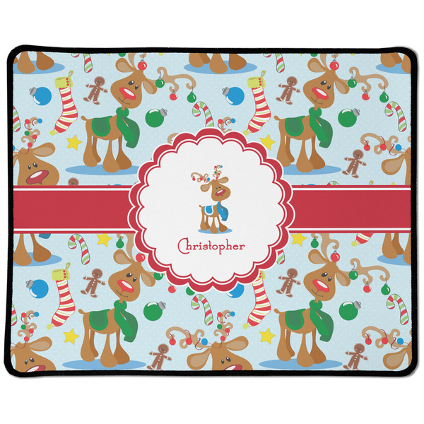 Custom Reindeer Large Gaming Mouse Pad - 12.5" x 10" (Personalized)