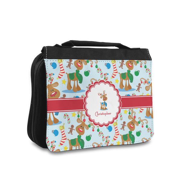 Custom Reindeer Toiletry Bag - Small (Personalized)