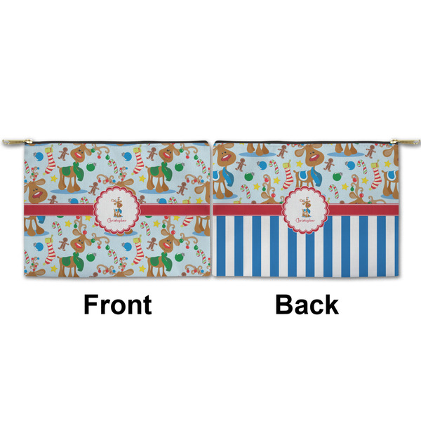 Reindeer Small Zipper Pouch Approval (Front and Back)