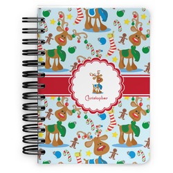 Reindeer Spiral Notebook - 5x7 w/ Name or Text