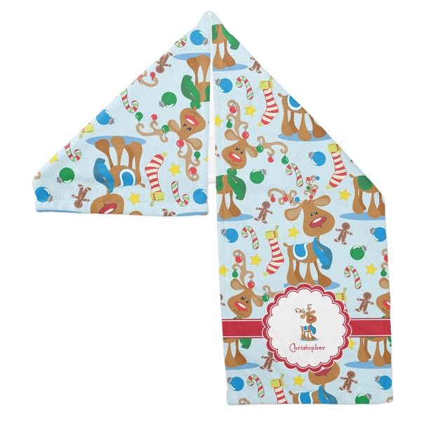 Reindeer Sports Towel Folded - Both Sides Showing