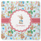 Reindeer Square Rubber Backed Coaster (Personalized)