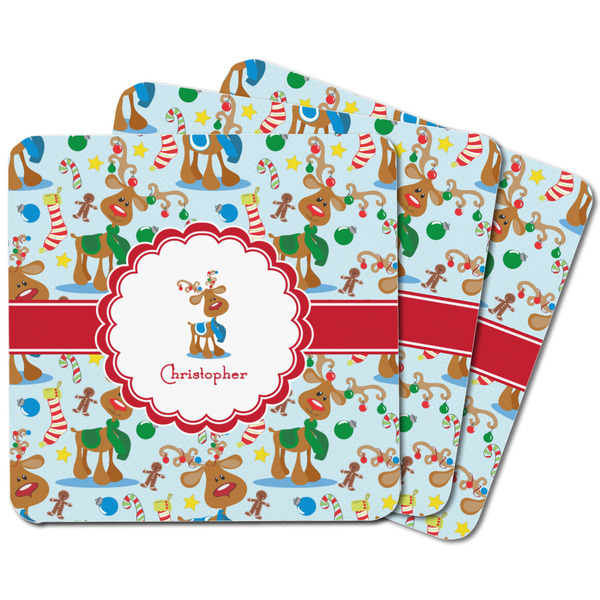 Reindeer Square Fridge Magnet - MAIN