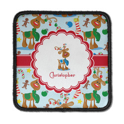 Reindeer Iron On Square Patch w/ Name or Text