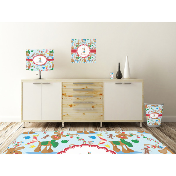 Reindeer Square Wall Decal Wooden Desk