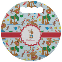 Reindeer Stadium Cushion (Round) (Personalized)