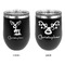 Reindeer Stainless Wine Tumblers - Black - Double Sided - Approval