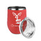 Reindeer Stainless Wine Tumblers - Coral - Double Sided - Alt View