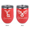 Reindeer Stainless Wine Tumblers - Coral - Double Sided - Approval
