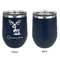 Reindeer Stainless Wine Tumblers - Navy - Single Sided - Approval