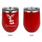 Reindeer Stainless Wine Tumblers - Red - Single Sided - Approval