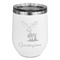 Reindeer Stainless Wine Tumblers - White - Single Sided - Front