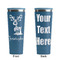Reindeer Steel Blue RTIC Everyday Tumbler - 28 oz. - Front and Back