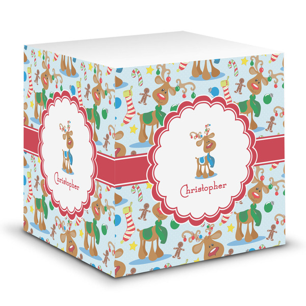 Custom Reindeer Sticky Note Cube (Personalized)