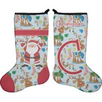 Reindeer Holiday Stocking - Double-Sided - Neoprene (Personalized)