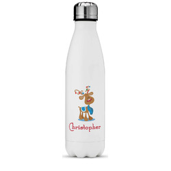 Reindeer Water Bottle - 17 oz. - Stainless Steel - Full Color Printing (Personalized)