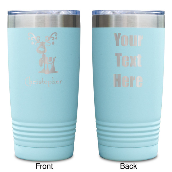 Reindeer Teal Polar Camel Tumbler - 20oz -Double Sided - Approval
