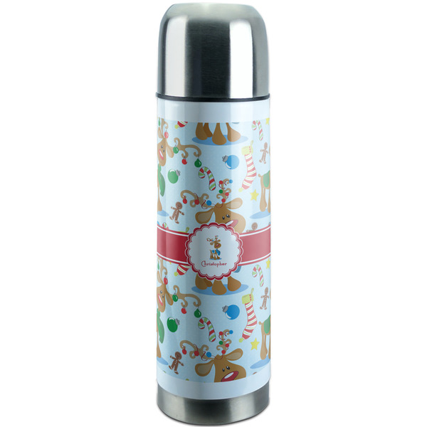 Custom Reindeer Stainless Steel Thermos (Personalized)