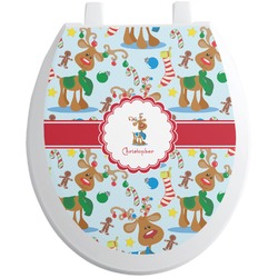 Reindeer Toilet Seat Decal (Personalized)
