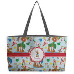 Reindeer Beach Totes Bag - w/ Black Handles (Personalized)