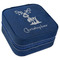 Reindeer Travel Jewelry Boxes - Leather - Navy Blue - Angled View