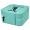 Reindeer Travel Jewelry Boxes - Leather - Teal - View from Rear