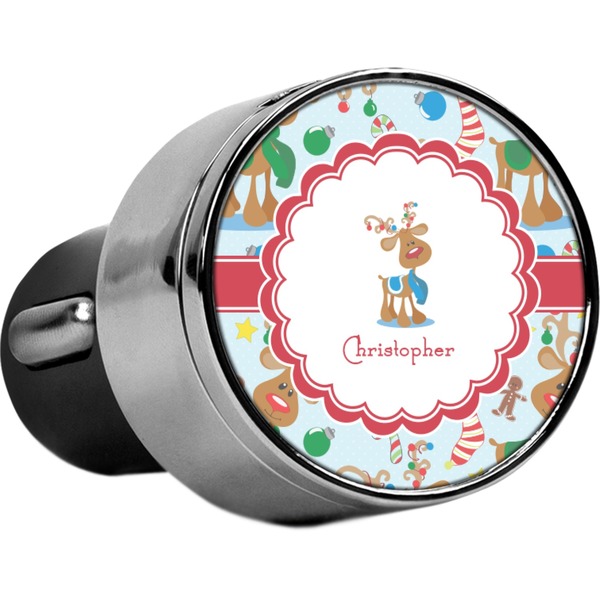 Custom Reindeer USB Car Charger (Personalized)