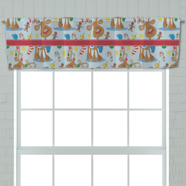 Reindeer Valance - Closeup on window