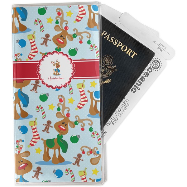 Custom Reindeer Travel Document Holder