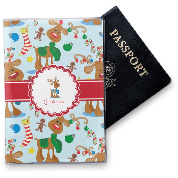 Custom Reindeer Vinyl Passport Holder (Personalized)